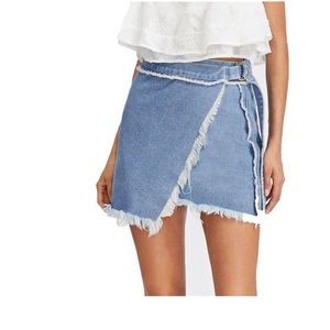 Overlap Denim skirt